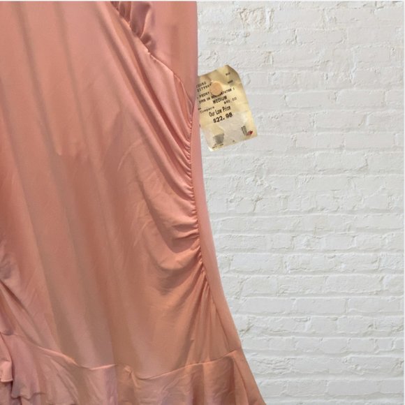 VOLUME ONE -- Halter Dress with Ruffled Skirt, Ties at Neck, Pink, Backless, NWT - Picture 8 of 16